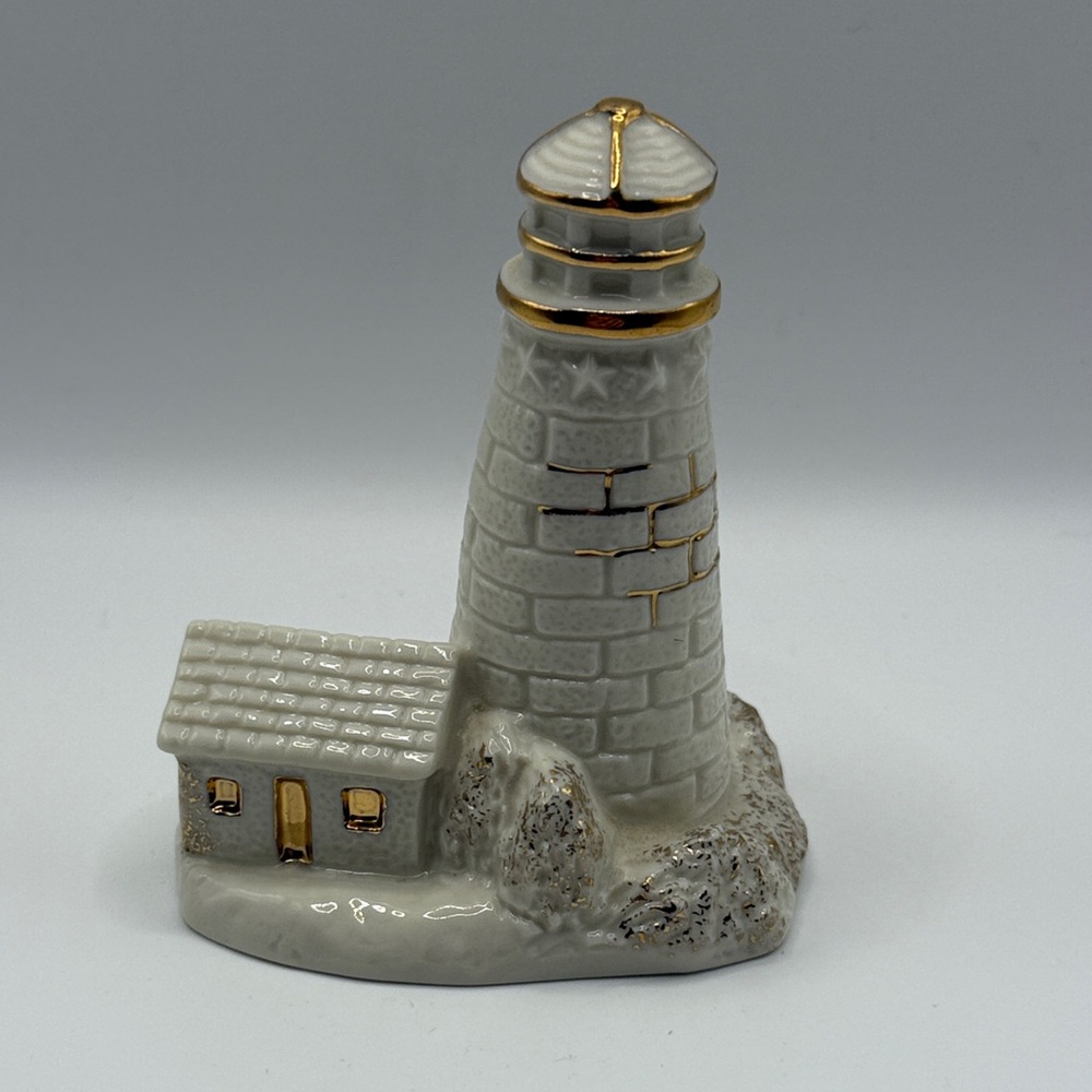 Mikasa Ceramic Lighthouse with Gold Highlights